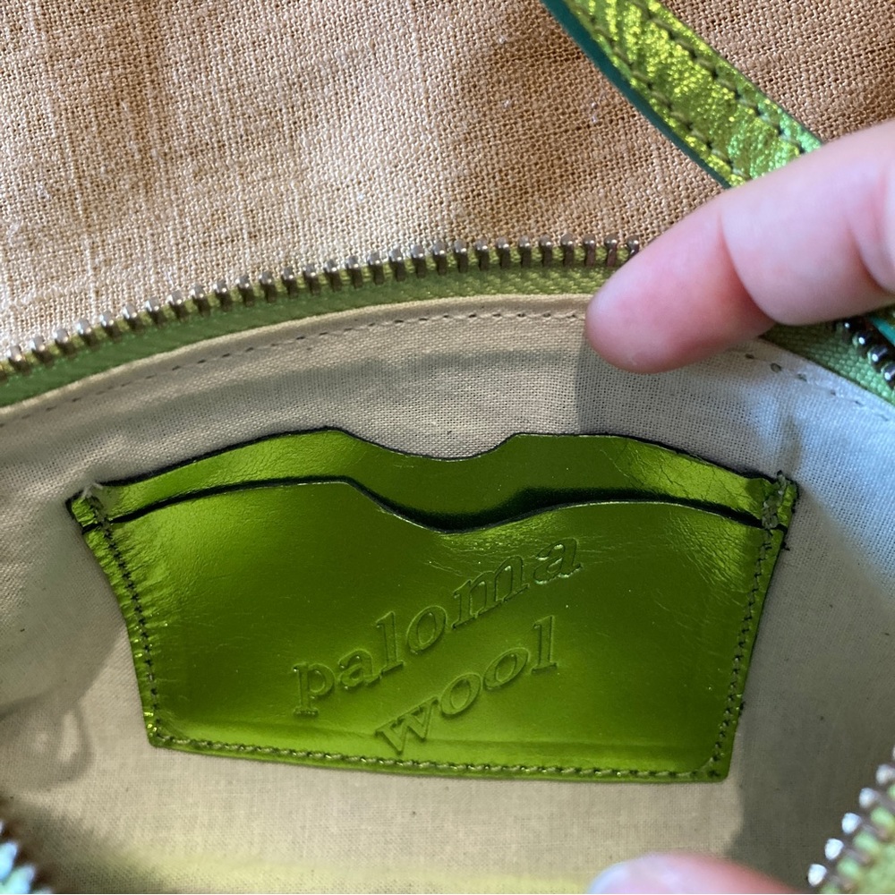 Paloma Wool Milo green leather bag NWT - Picture 12 of 15